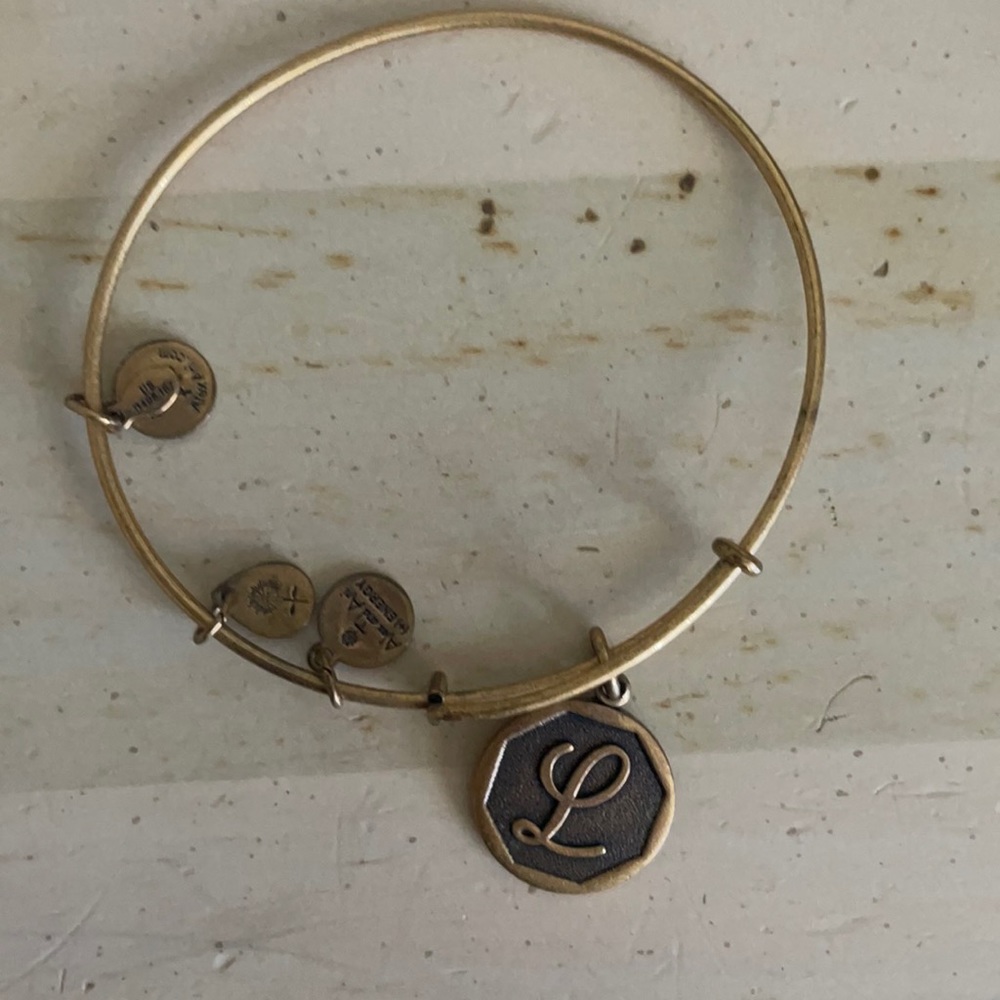 ALEX AND ANI gold L bracelet